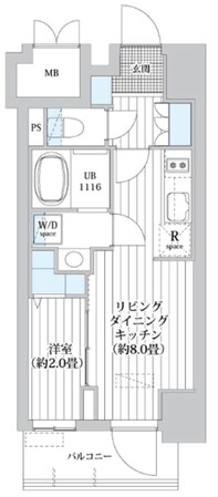 レフィールオーブ南行徳駅前の物件間取画像